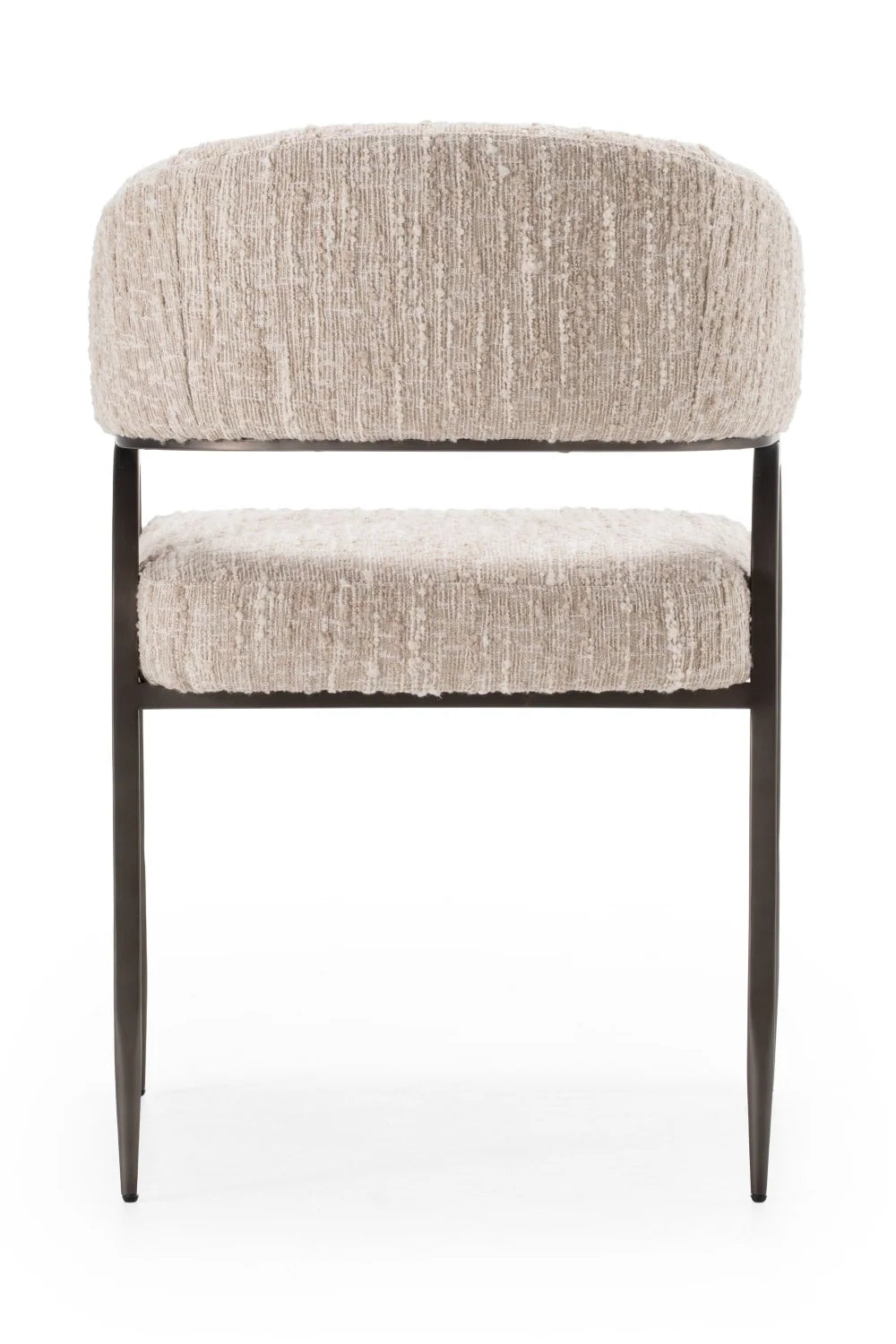 Luxury Curved-Back Fabric Modern Dining Chair European Style for Villa