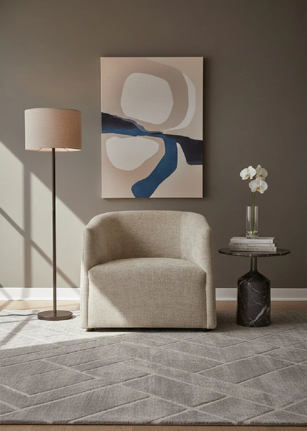 Luxury Curved Back Lounge Chair European Style for Villa