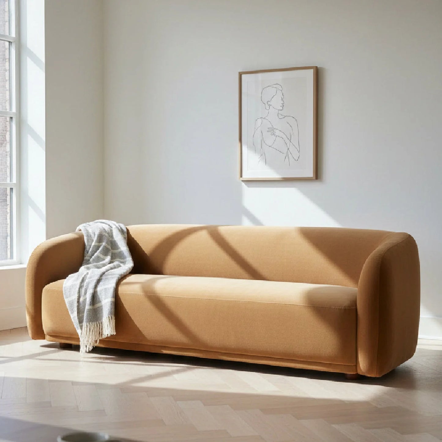 Luxury Curved Back Sofa Modern Italian Style for Villa