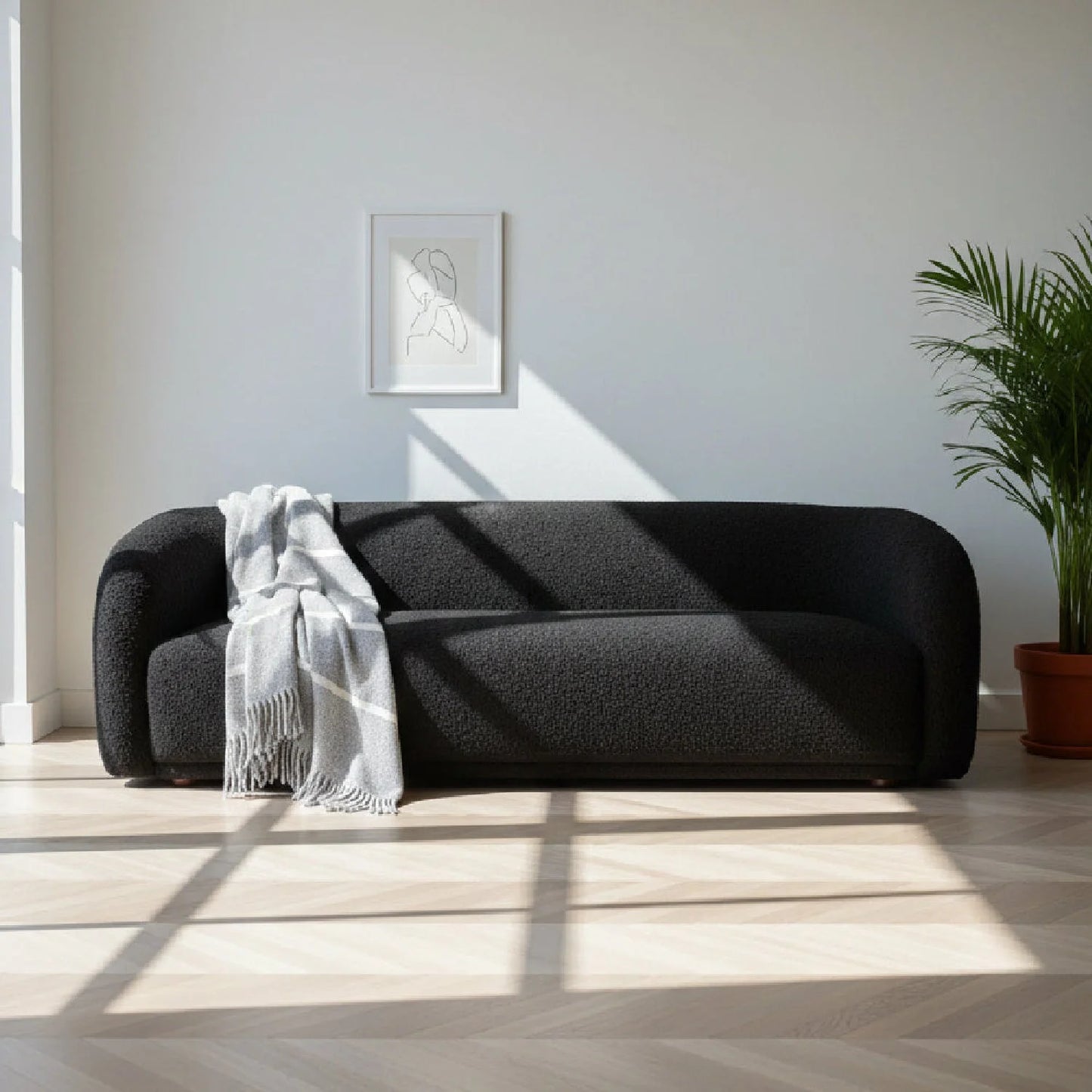 Luxury Curved Back Sofa Modern Italian Style for Villa