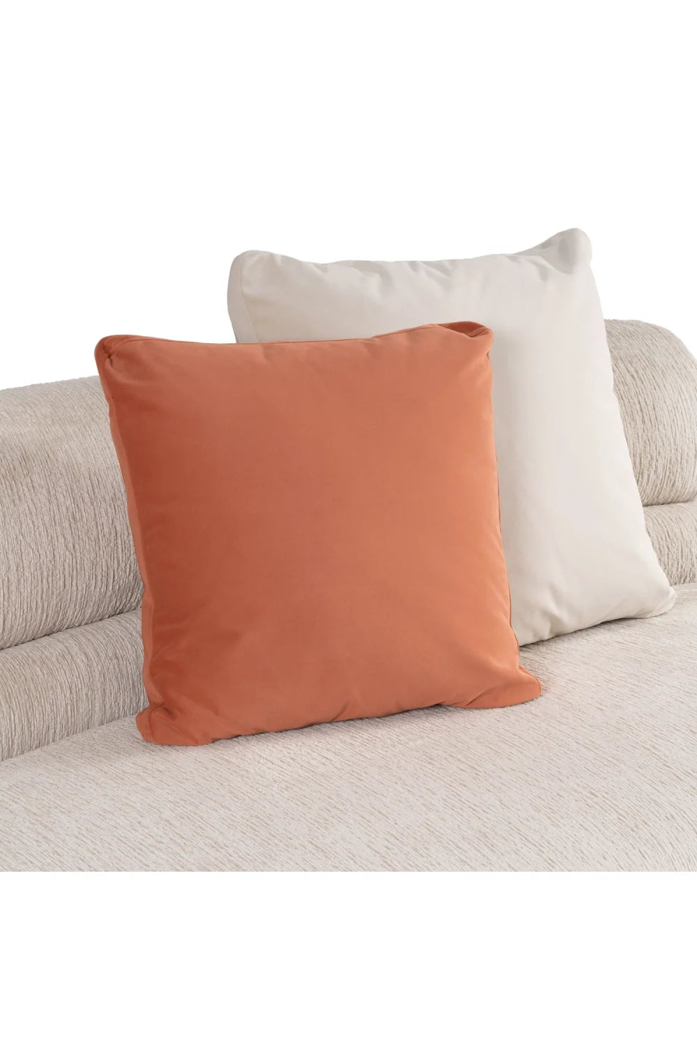 Luxury Curved Beige Fabric Sectional Sofa Modern Italian Style for Villa