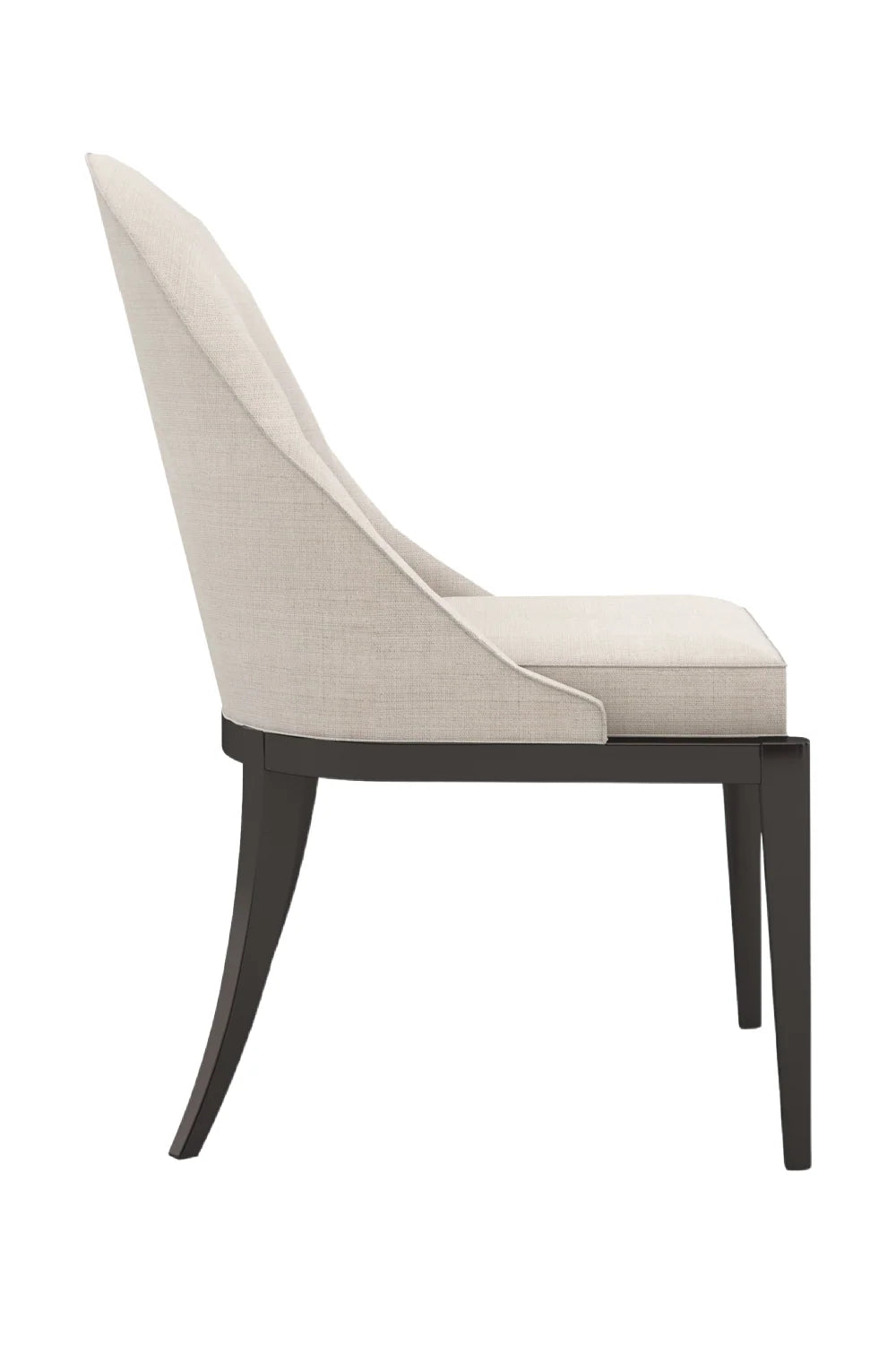 Luxury Curved Beige Modern Dining Chair European Style for Villa