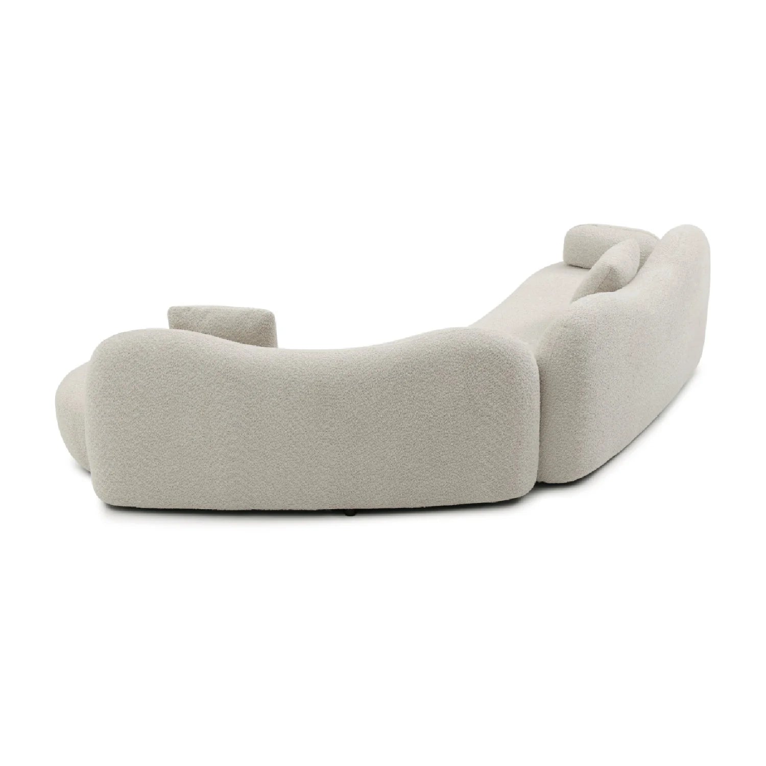 Luxury Curved Boucle Sectional Sofa Modern Italian Style for Villa