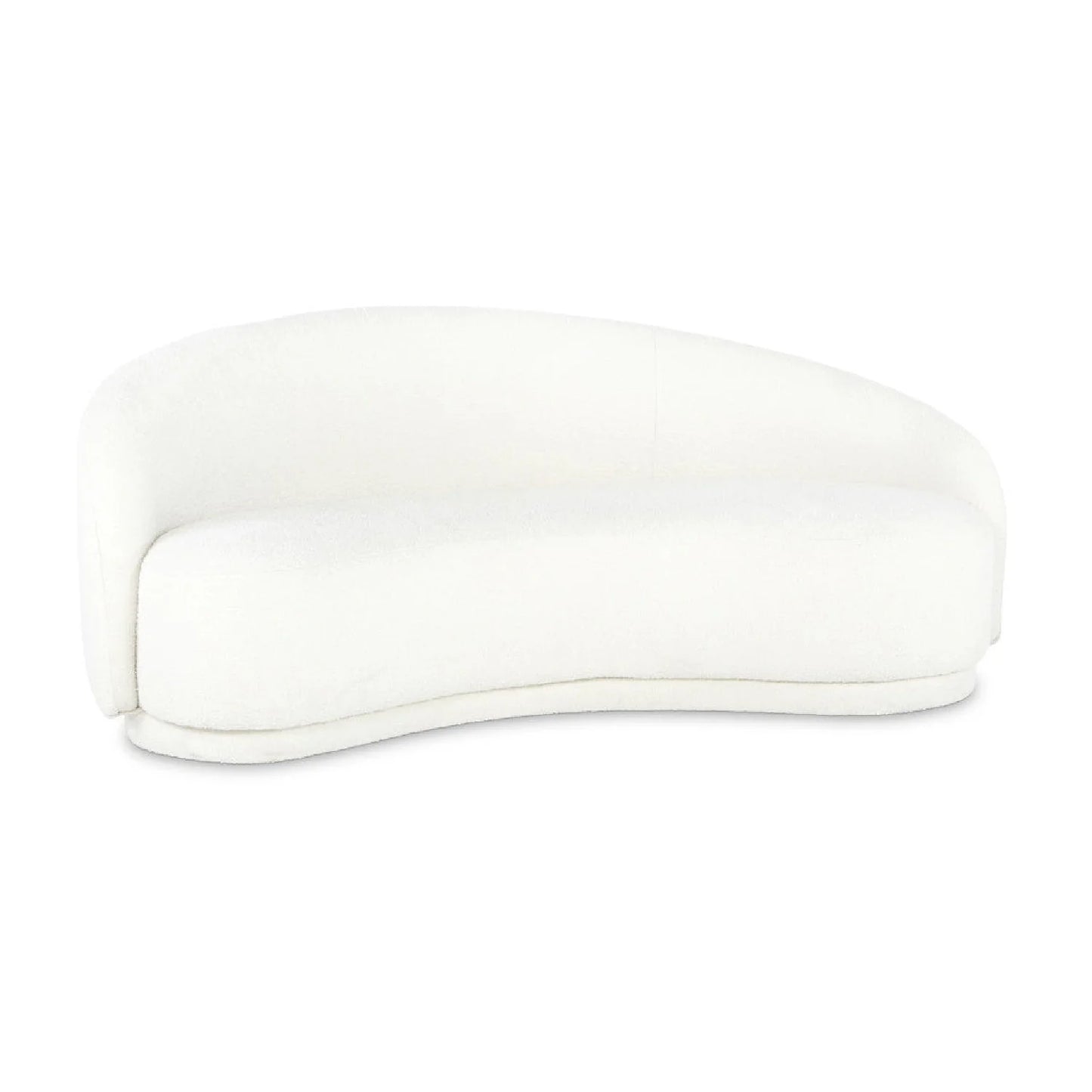 Luxury Curved Bouclé Sofa Modern Italian Style for Villa
