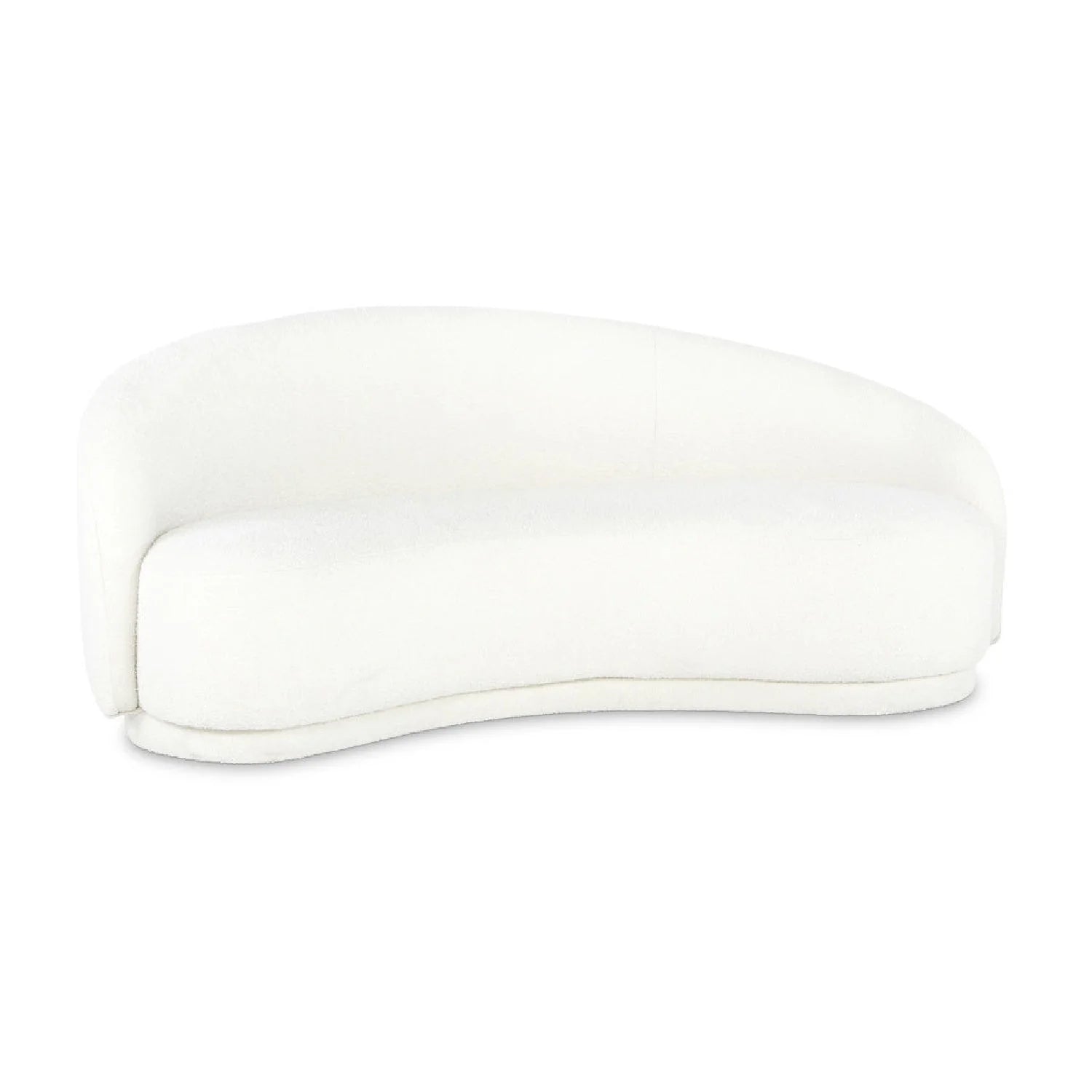 Luxury Curved Bouclé Sofa Modern Italian Style for Villa