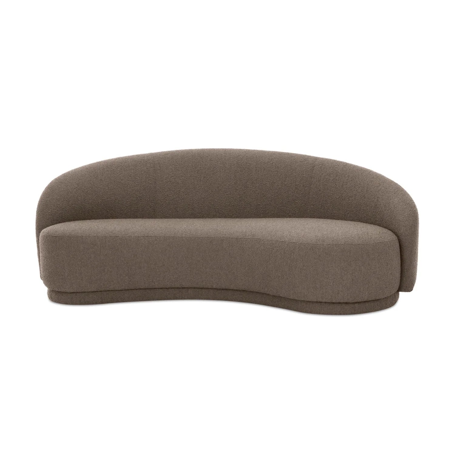 Luxury Curved Bouclé Sofa Modern Italian Style for Villa