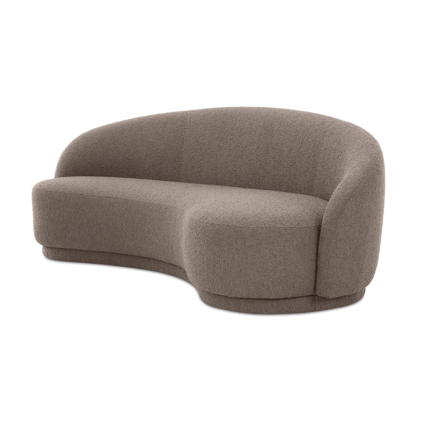 Luxury Curved Bouclé Sofa Modern Italian Style for Villa