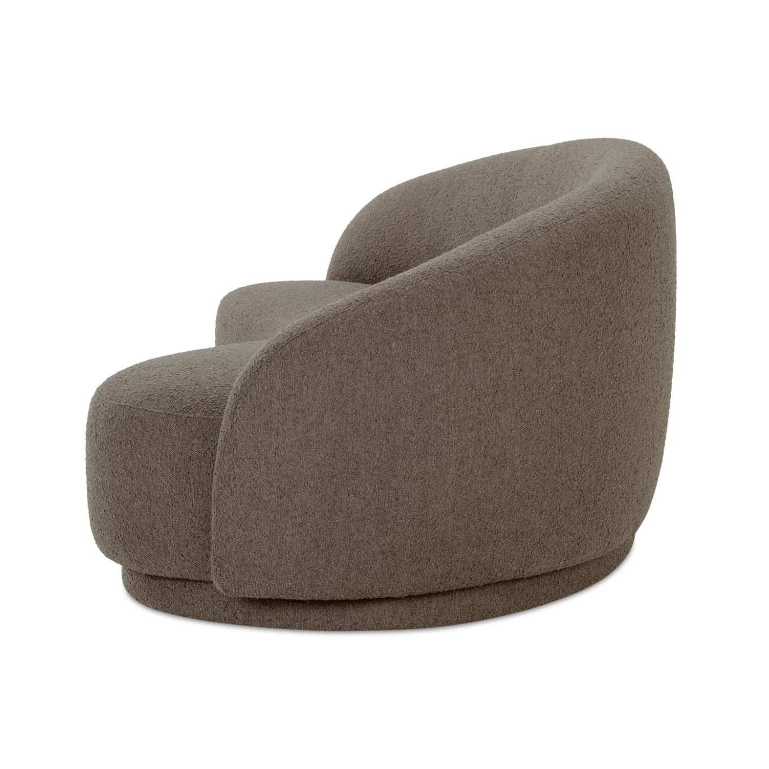 Luxury Curved Bouclé Sofa Modern Italian Style for Villa