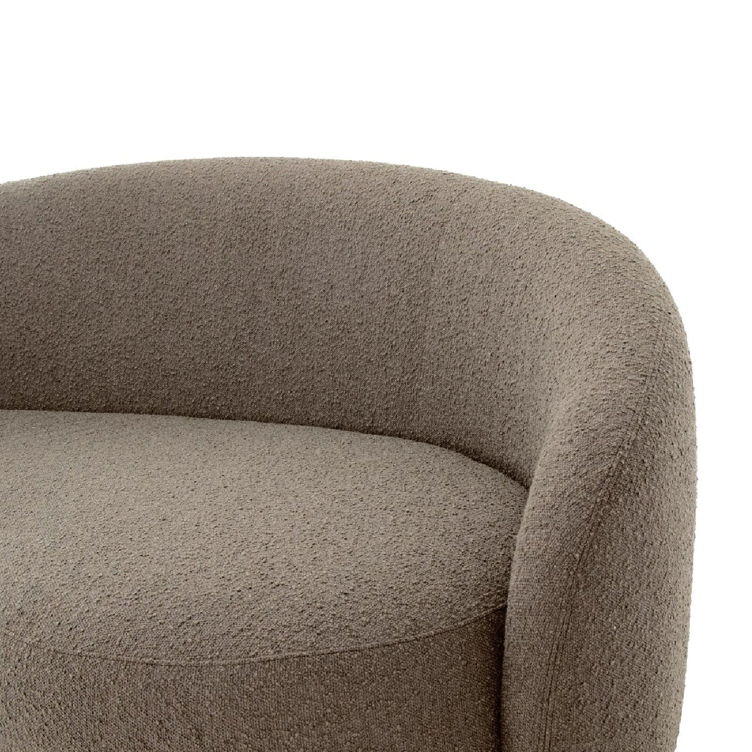 Luxury Curved Bouclé Sofa Modern Italian Style for Villa