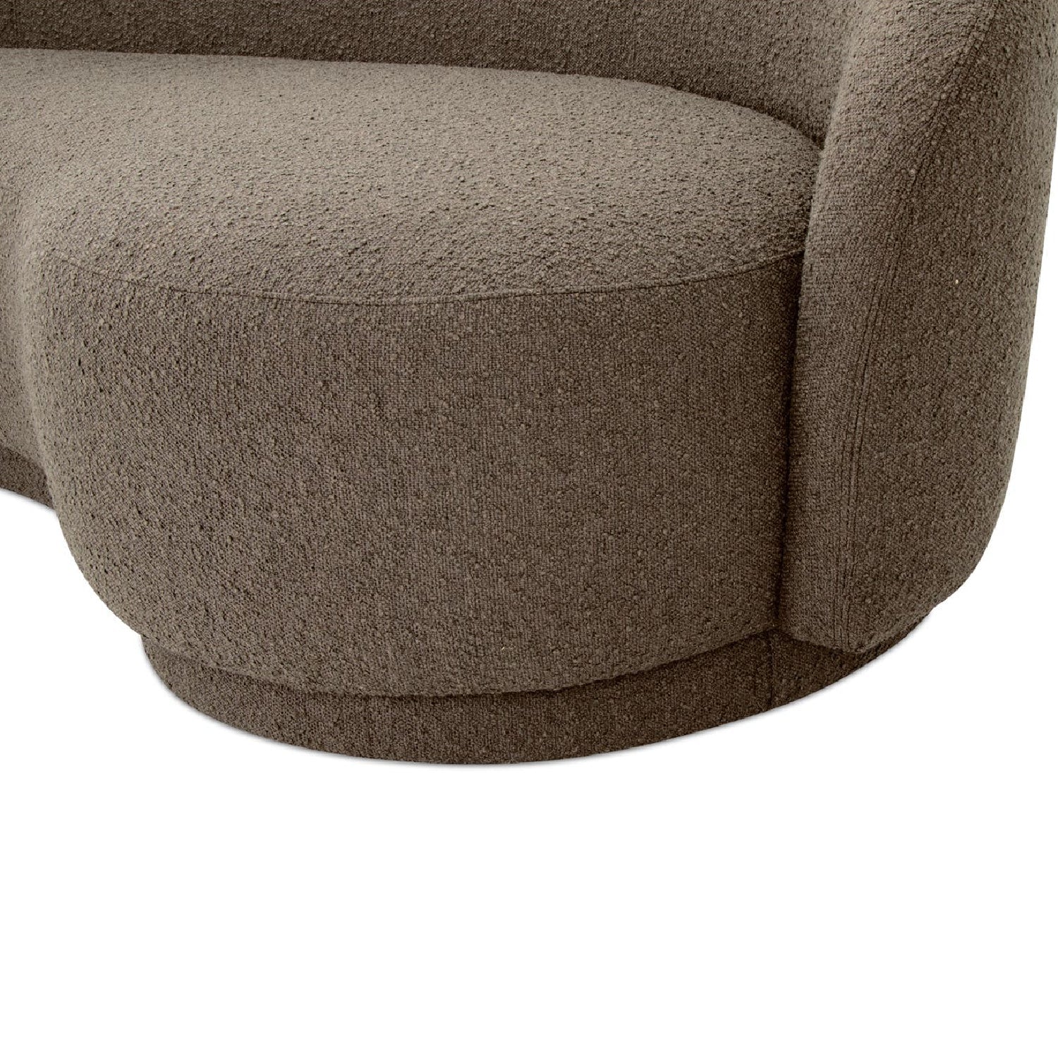 Luxury Curved Bouclé Sofa Modern Italian Style for Villa