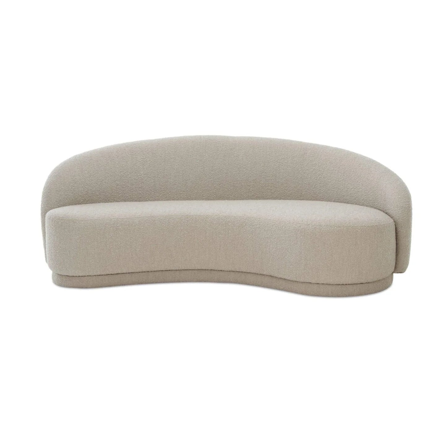 Luxury Curved Bouclé Sofa Modern Italian Style for Villa