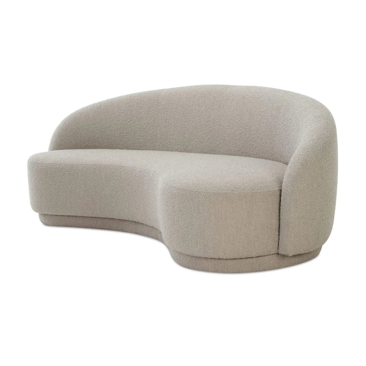 Luxury Curved Bouclé Sofa Modern Italian Style for Villa