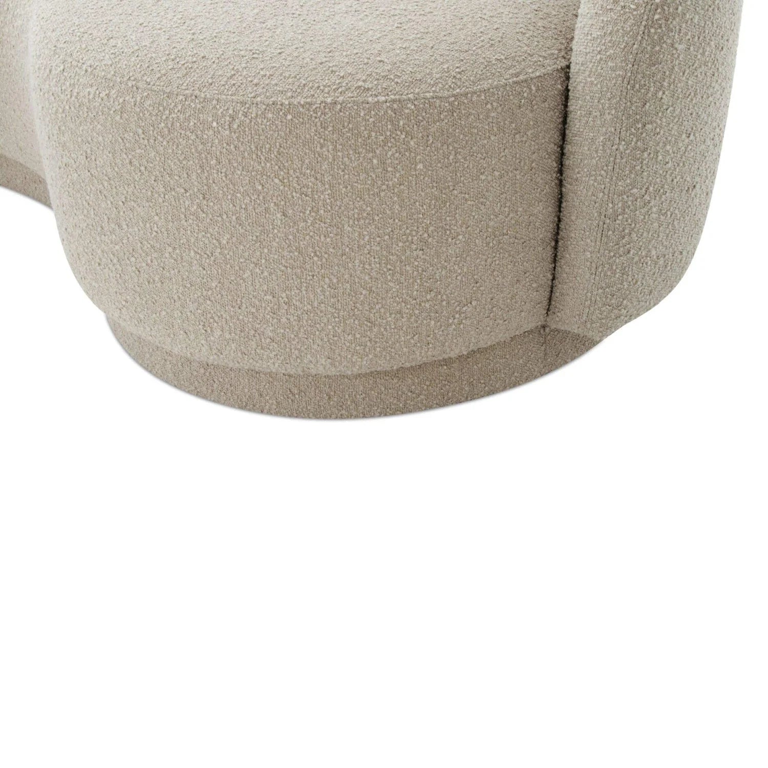 Luxury Curved Bouclé Sofa Modern Italian Style for Villa