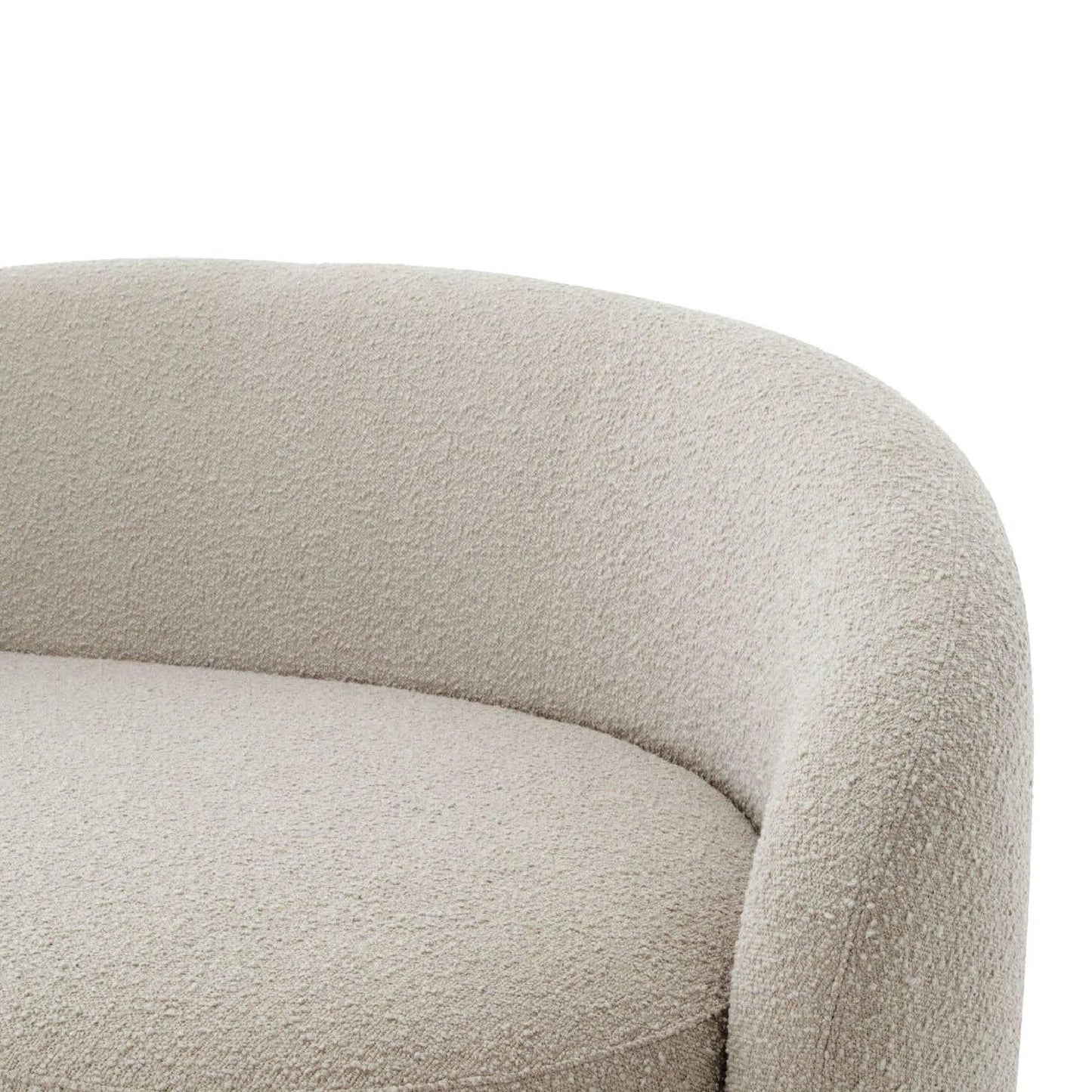 Luxury Curved Bouclé Sofa Modern Italian Style for Villa