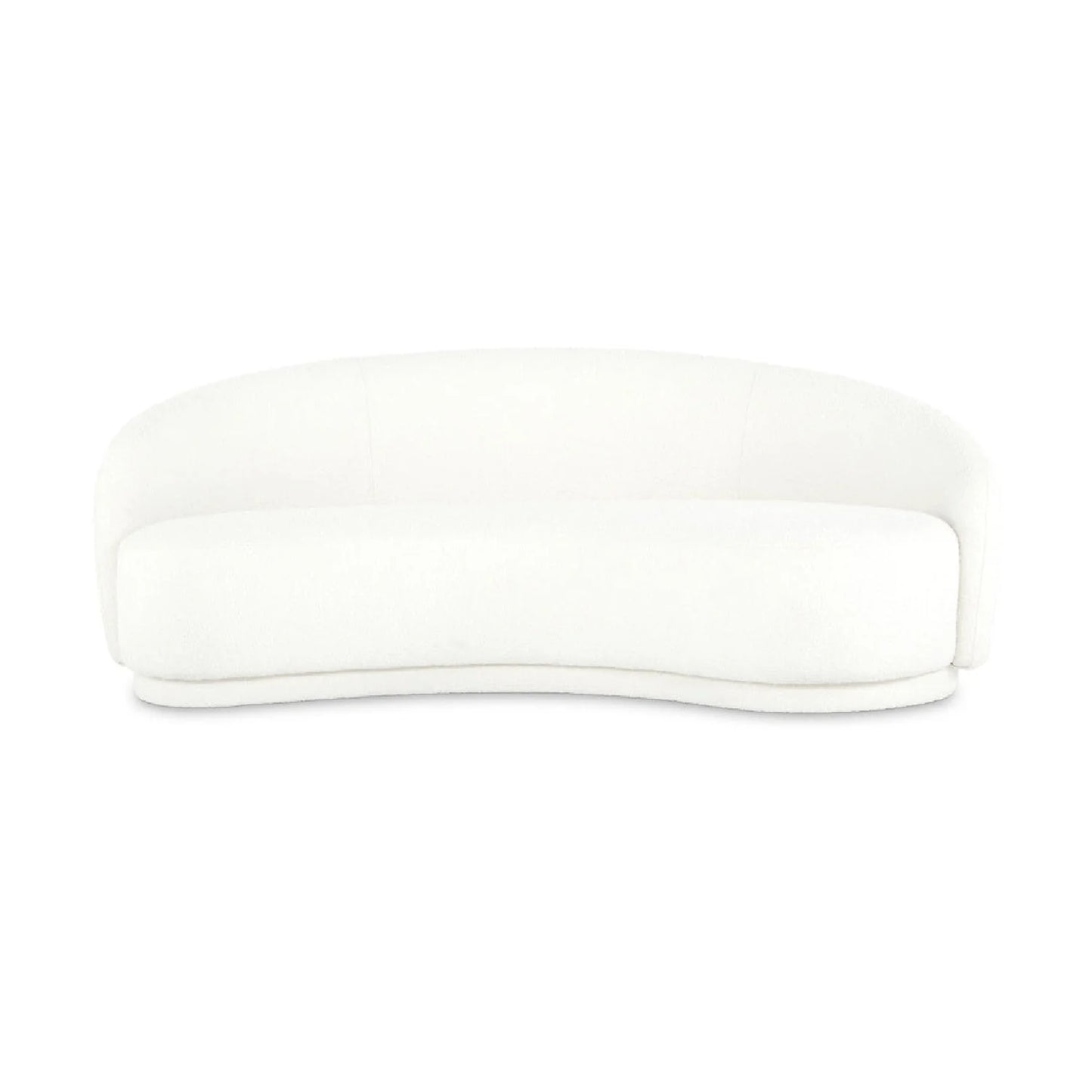 Luxury Curved Bouclé Sofa Modern Italian Style for Villa