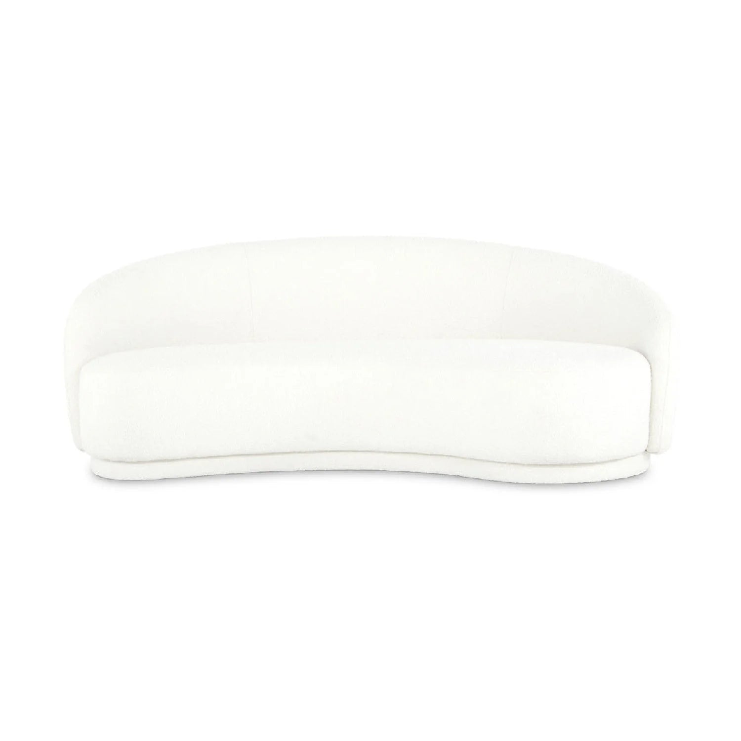 Luxury Curved Bouclé Sofa Modern Italian Style for Villa