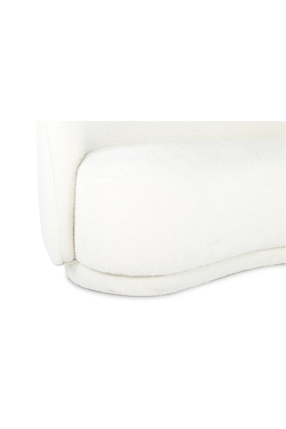 Luxury Curved Bouclé Sofa Modern Italian Style for Villa