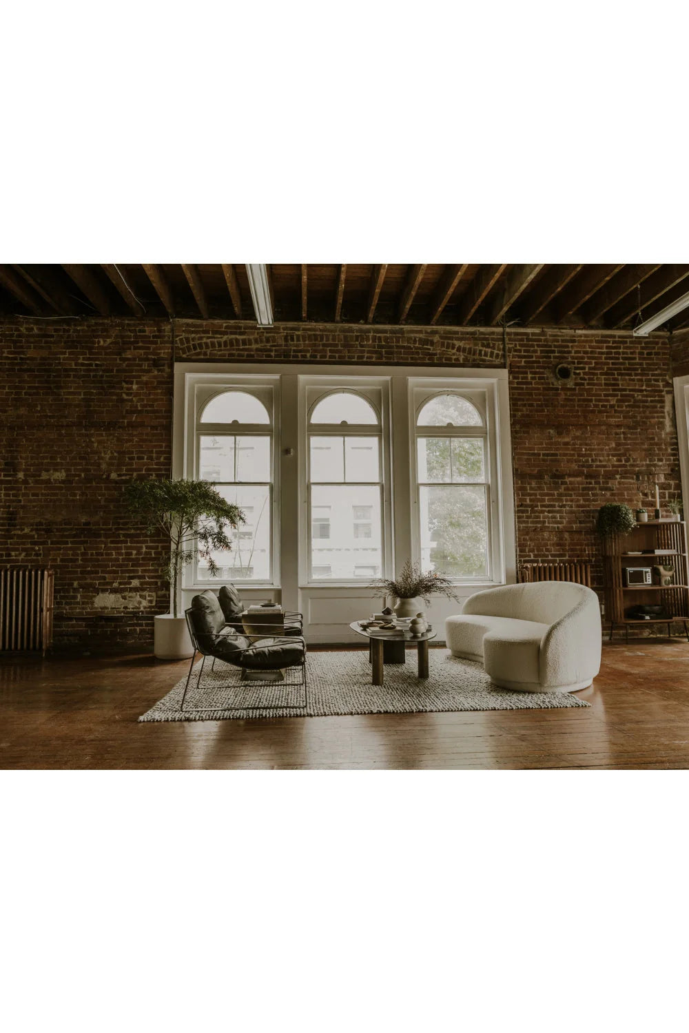 Luxury Curved Bouclé Sofa Modern Italian Style for Villa