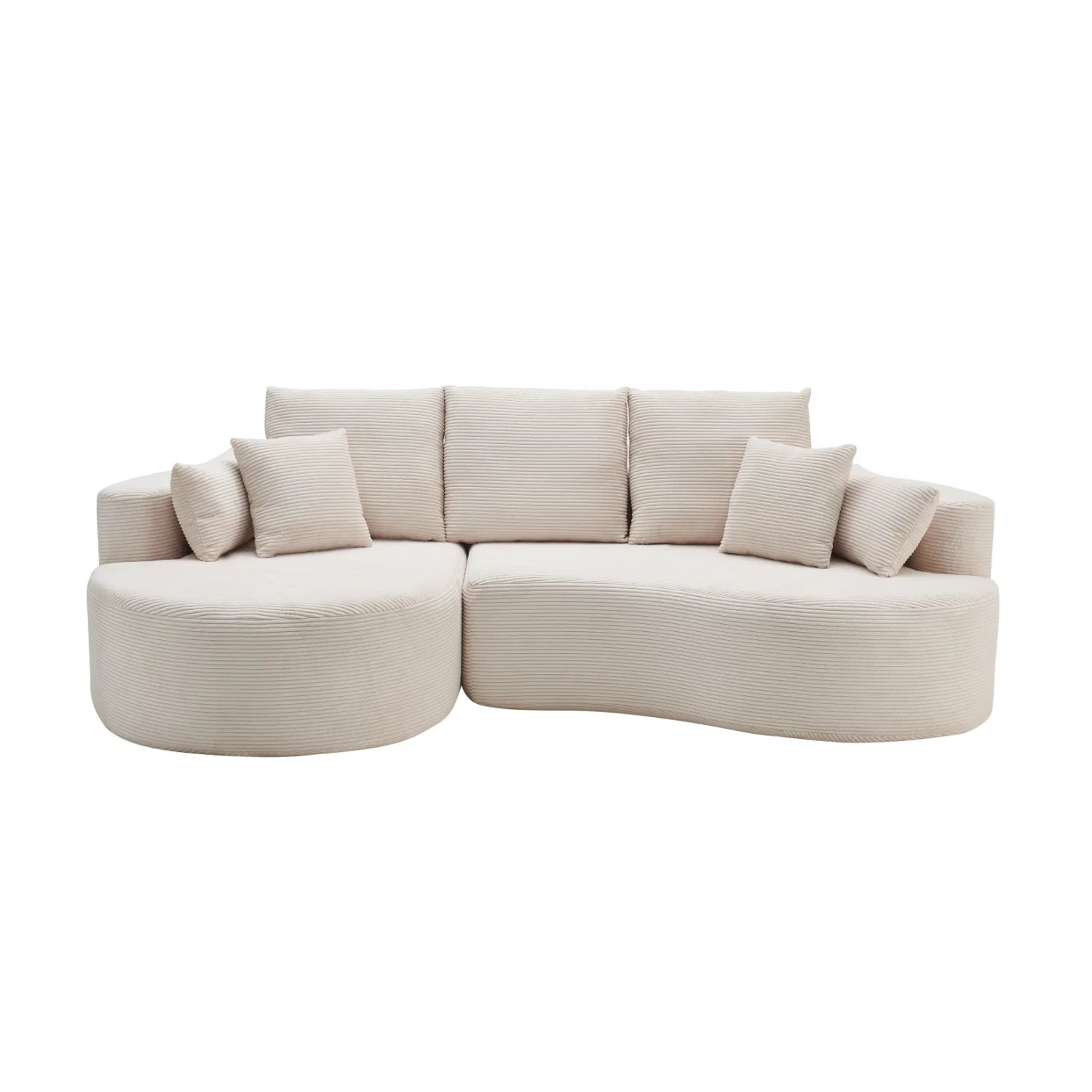 Luxury Curved Cloud Fabric Sectional Sofa Modern Italian Style for Villa