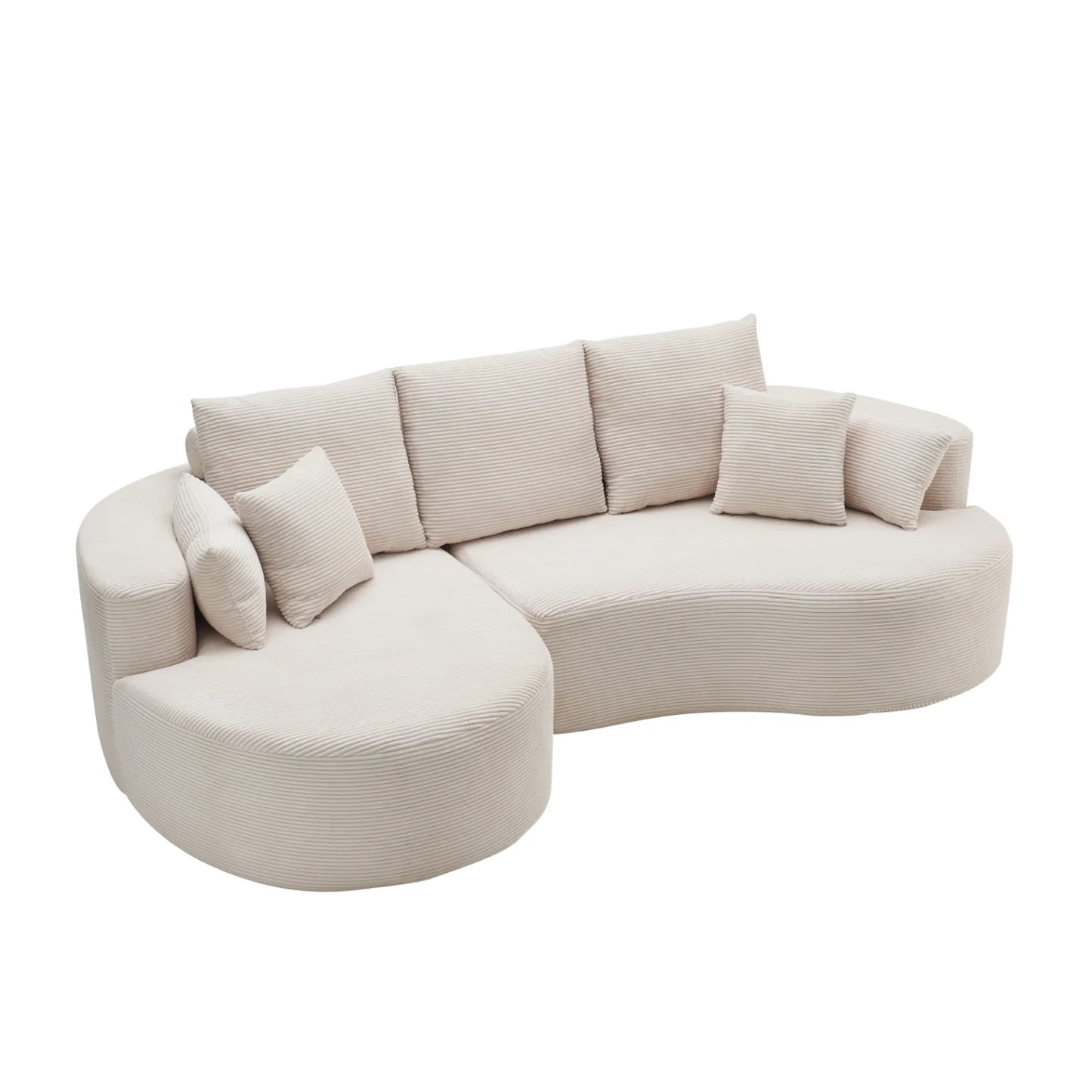Luxury Curved Cloud Fabric Sectional Sofa Modern Italian Style for Villa