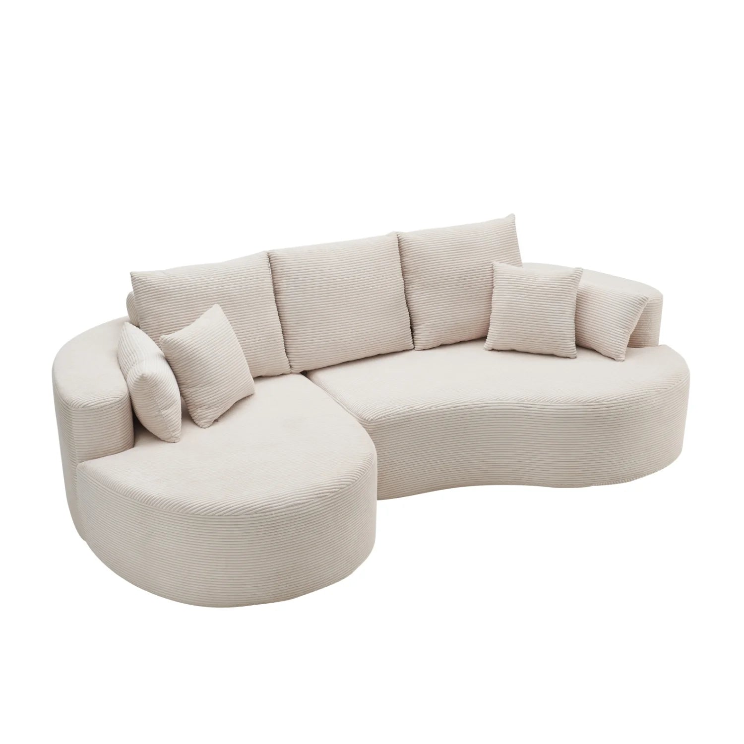 Luxury Curved Cloud Fabric Sectional Sofa Modern Italian Style for Villa