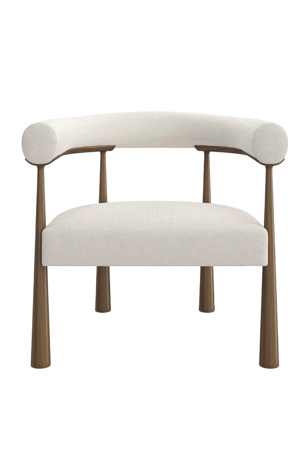 Luxury Curved Club Accent Chair Modern Italian Style for Villa