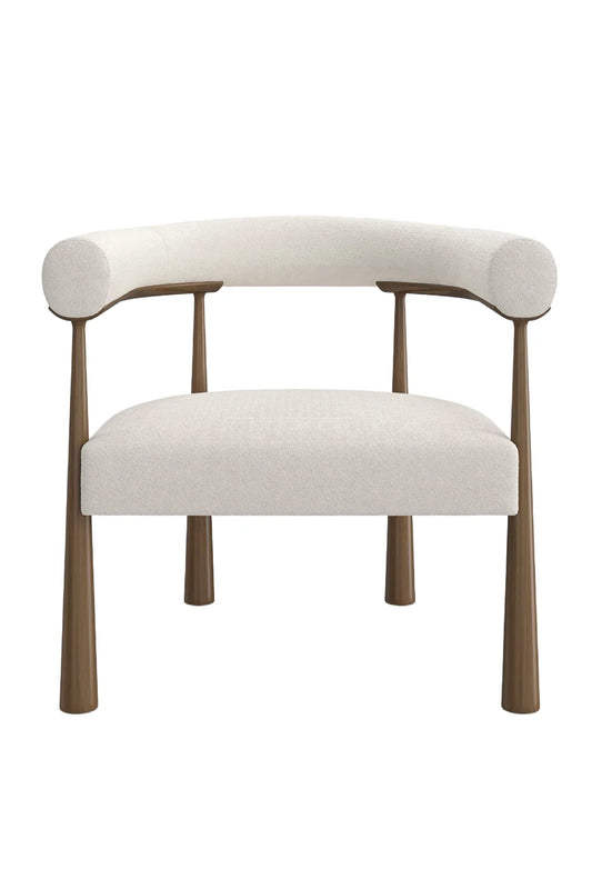 Luxury Curved Club Accent Chair Modern Italian Style for Villa
