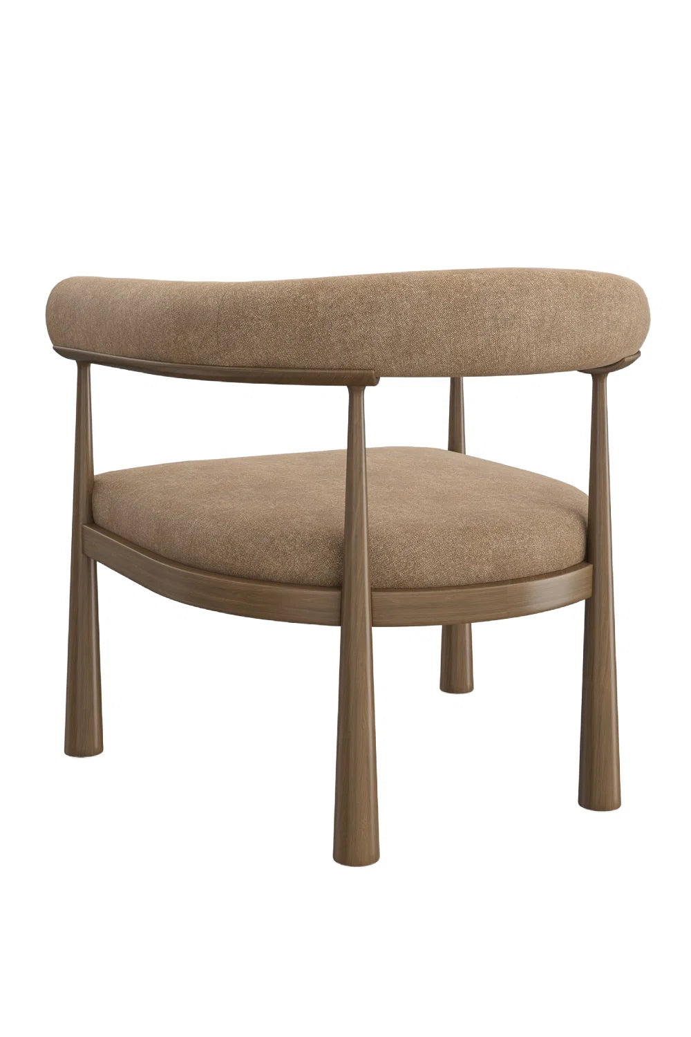 Luxury Curved Club Accent Chair Modern Italian Style for Villa