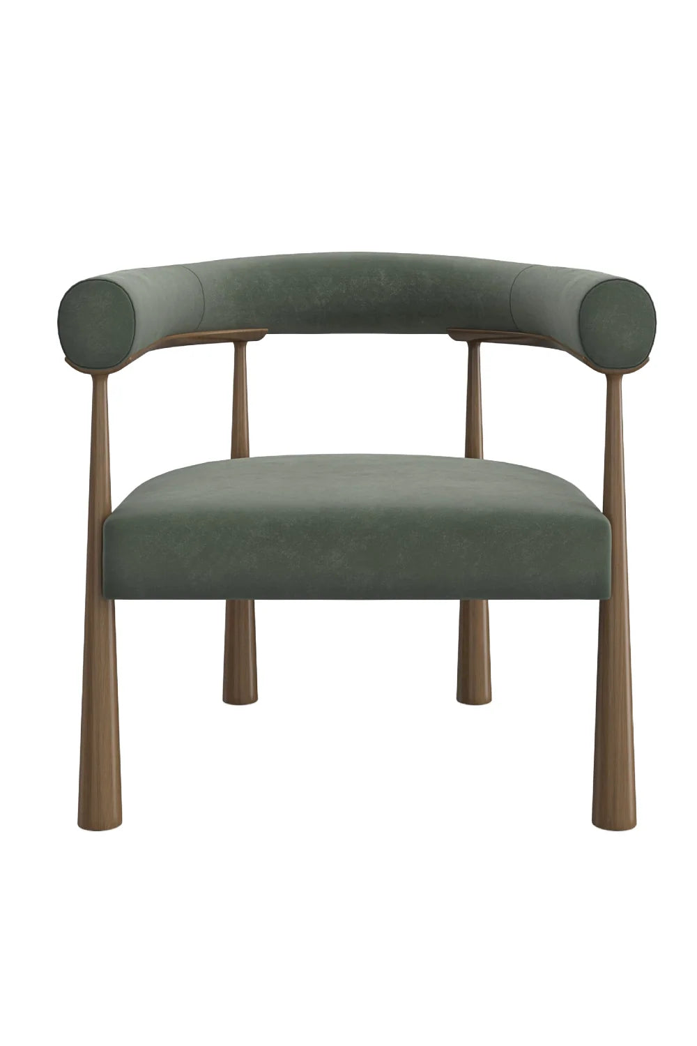 Luxury Curved Club Accent Chair Modern Italian Style for Villa