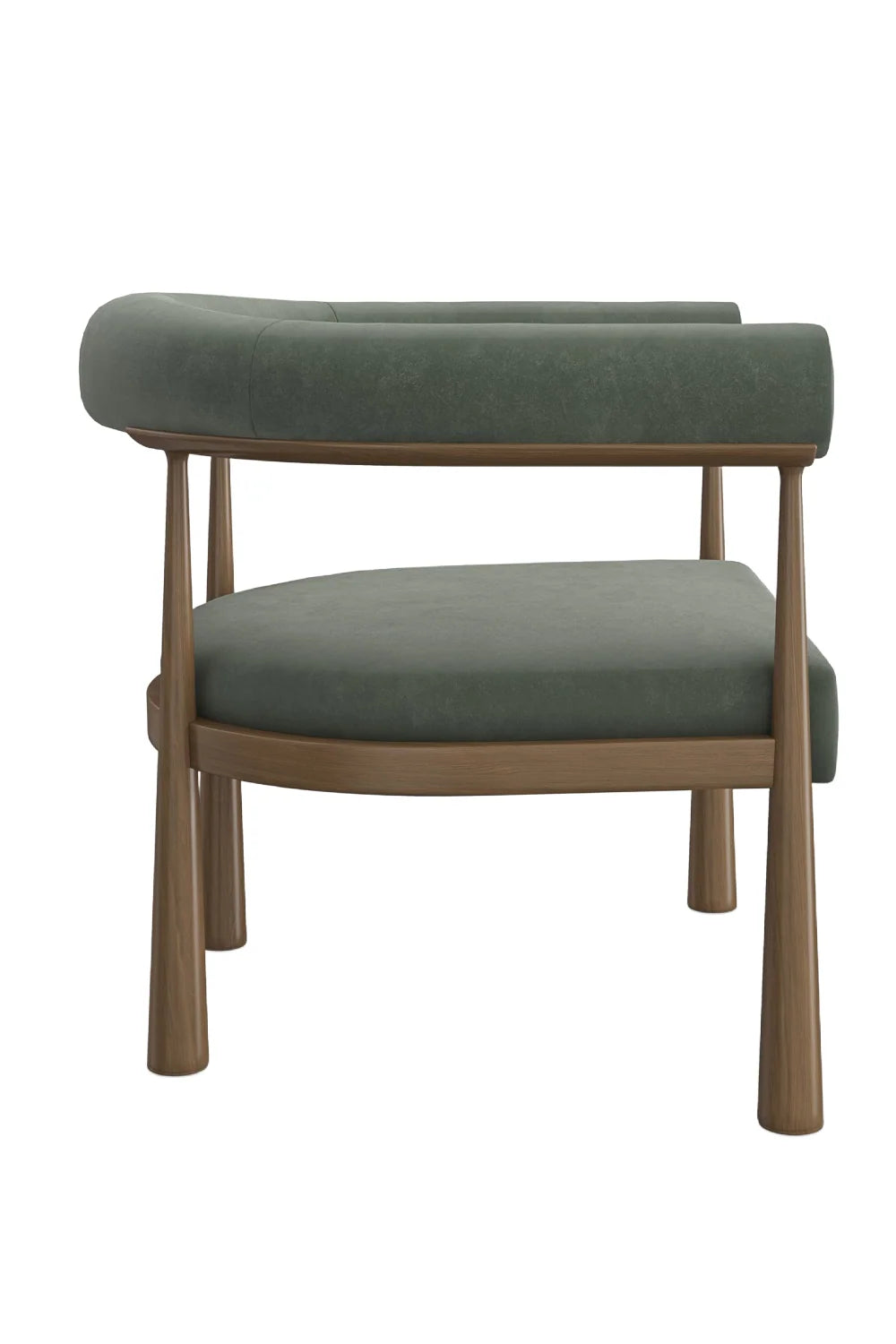 Luxury Curved Club Accent Chair Modern Italian Style for Villa
