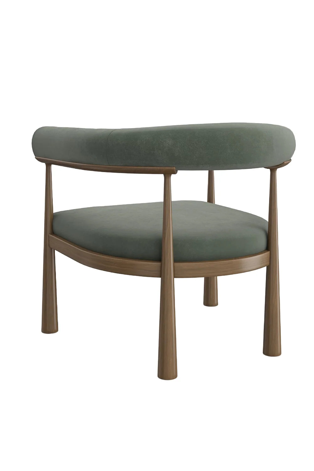 Luxury Curved Club Accent Chair Modern Italian Style for Villa