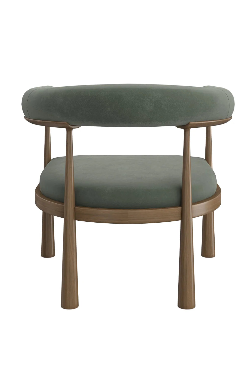 Luxury Curved Club Accent Chair Modern Italian Style for Villa
