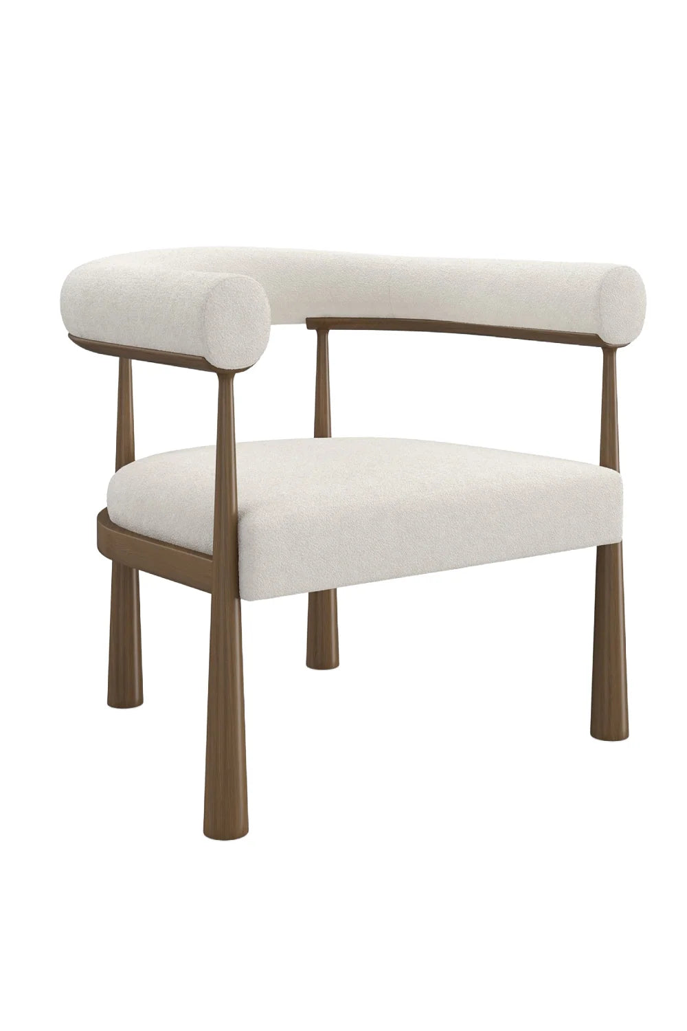 Luxury Curved Club Accent Chair Modern Italian Style for Villa
