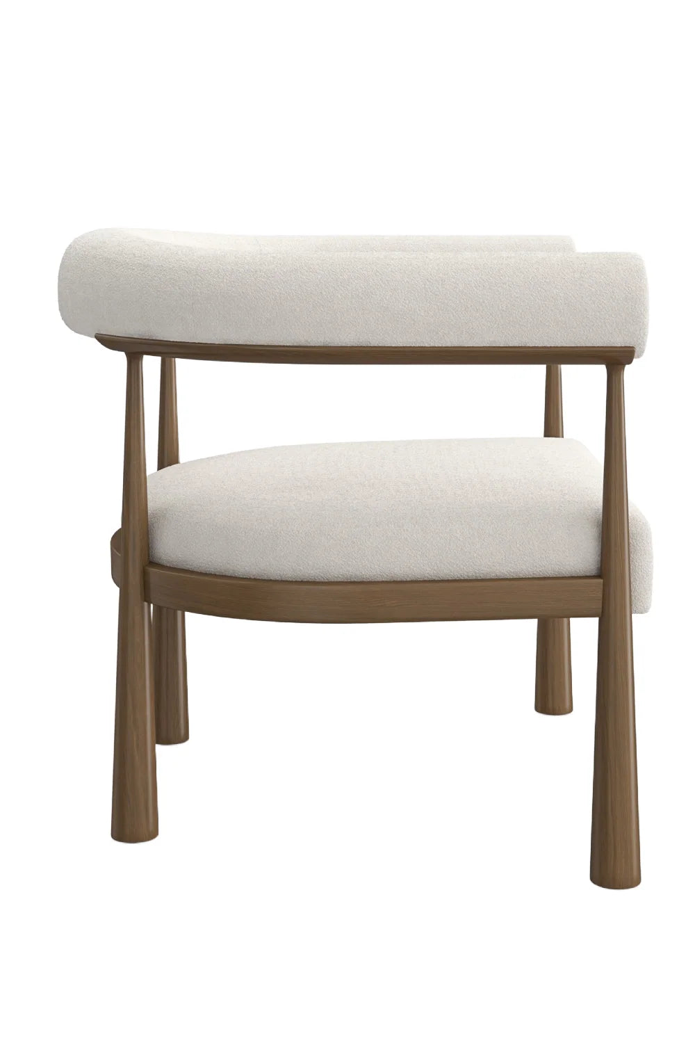 Luxury Curved Club Accent Chair Modern Italian Style for Villa