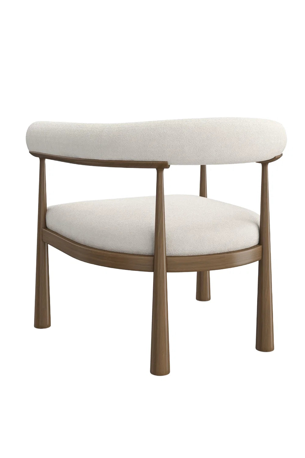 Luxury Curved Club Accent Chair Modern Italian Style for Villa