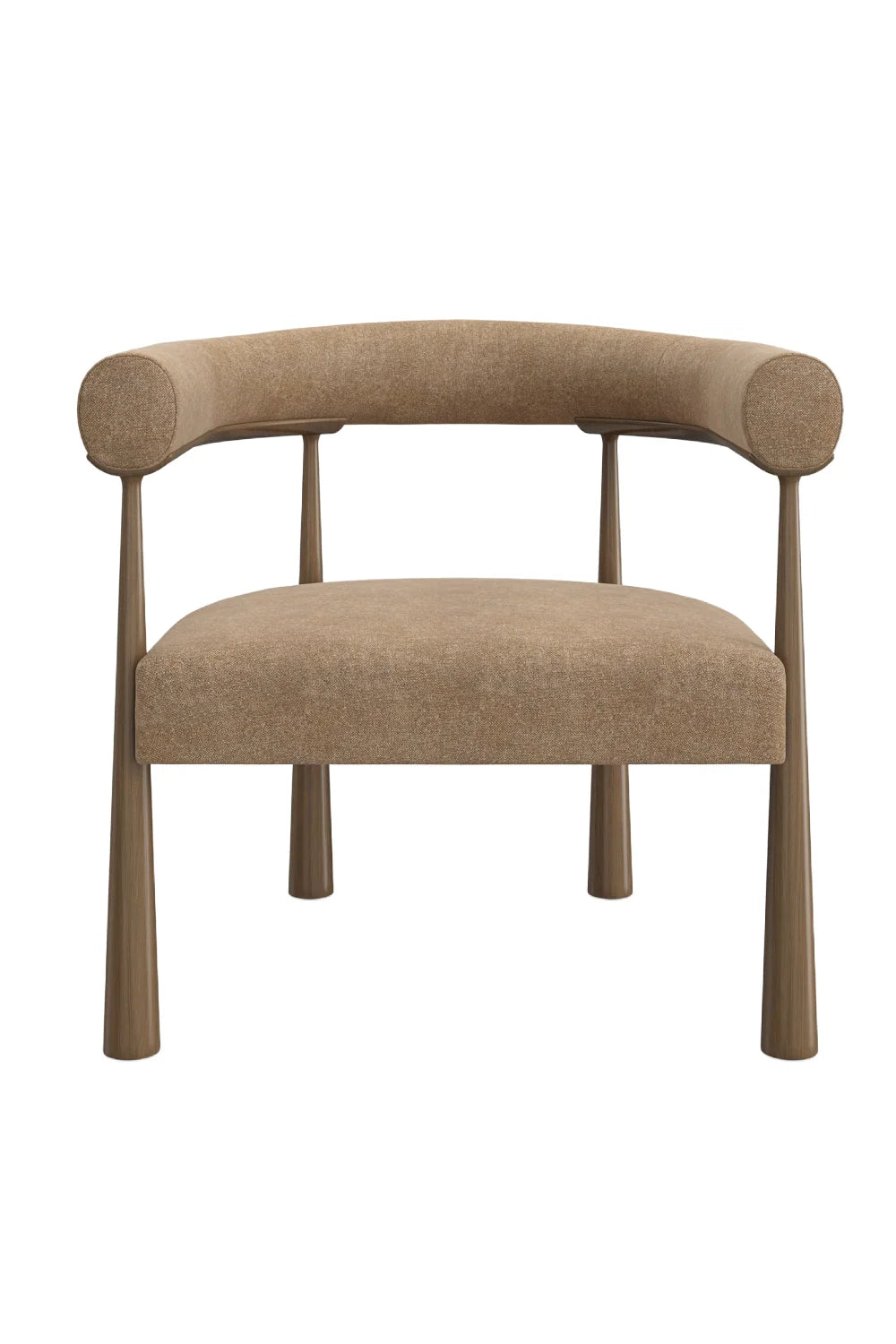 Luxury Curved Club Accent Chair Modern Italian Style for Villa