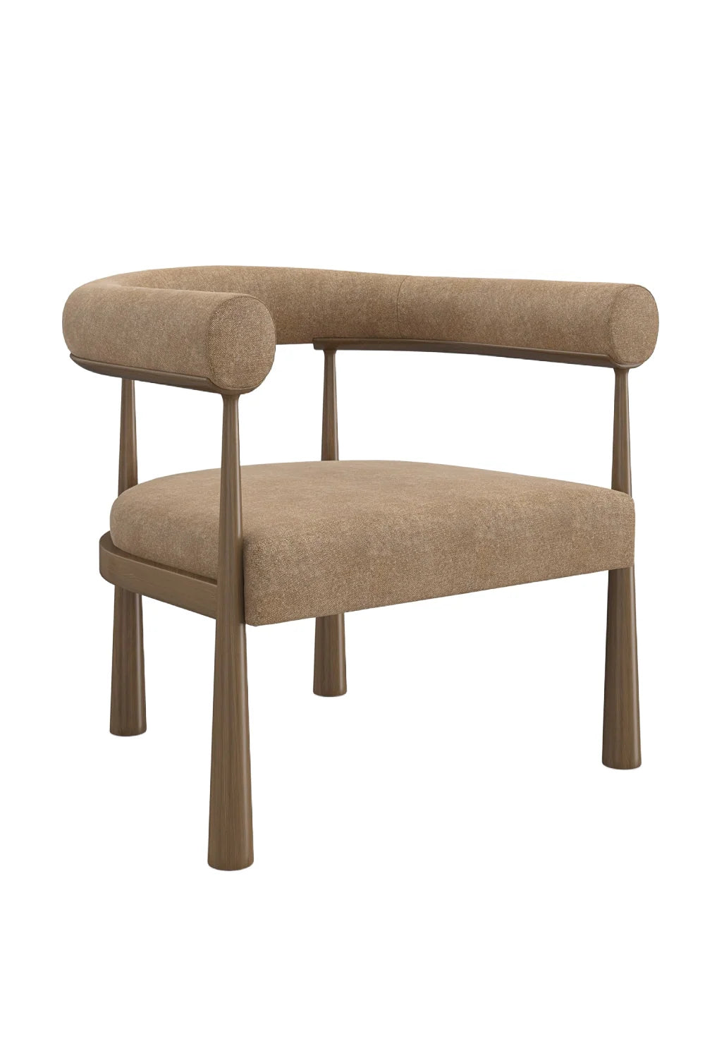 Luxury Curved Club Accent Chair Modern Italian Style for Villa
