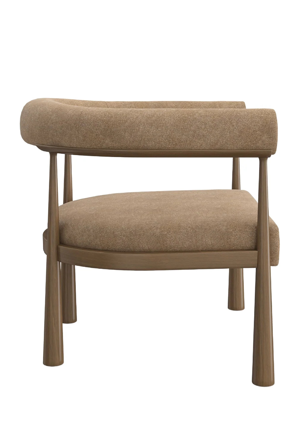 Luxury Curved Club Accent Chair Modern Italian Style for Villa
