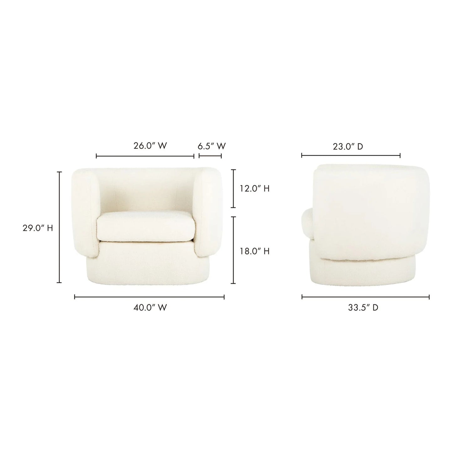 Luxury Curved Fabric Lounge Chair European Style for Villa