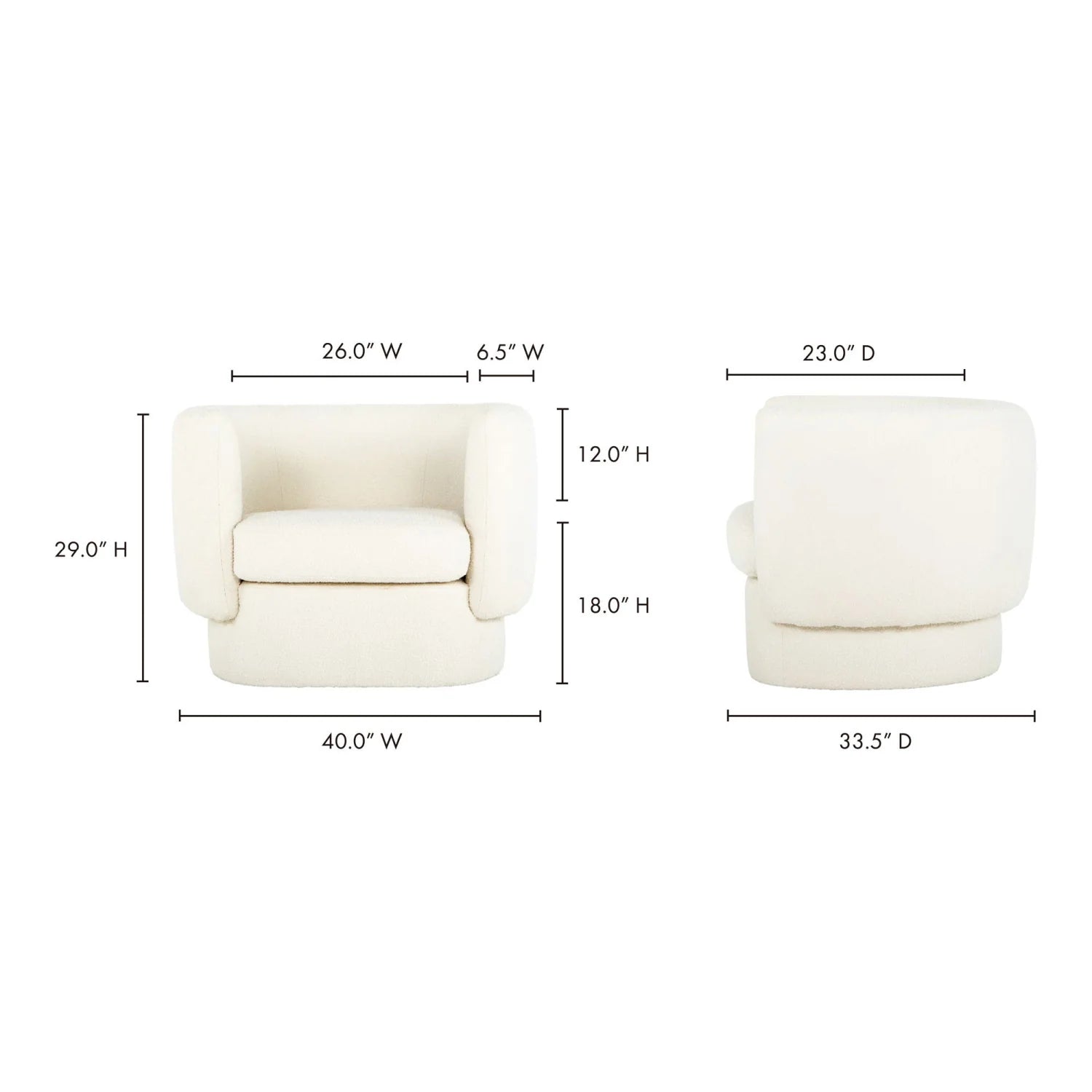 Luxury Curved Fabric Lounge Chair European Style for Villa