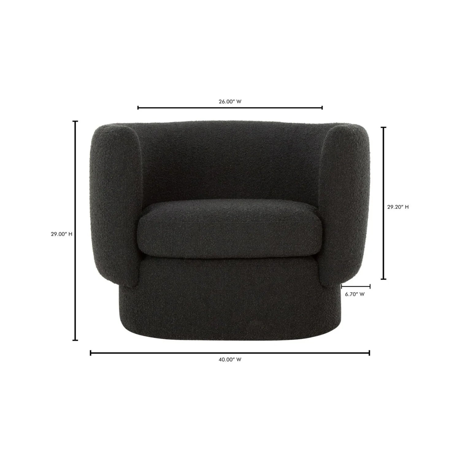 Luxury Curved Fabric Lounge Chair European Style for Villa