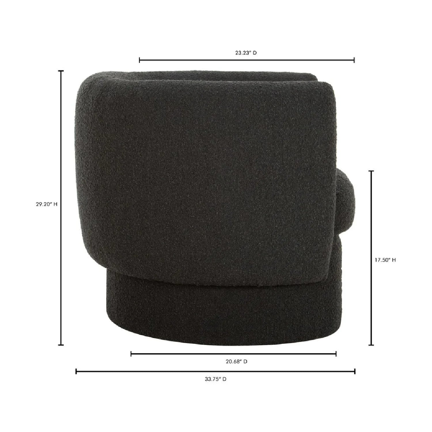 Luxury Curved Fabric Lounge Chair European Style for Villa