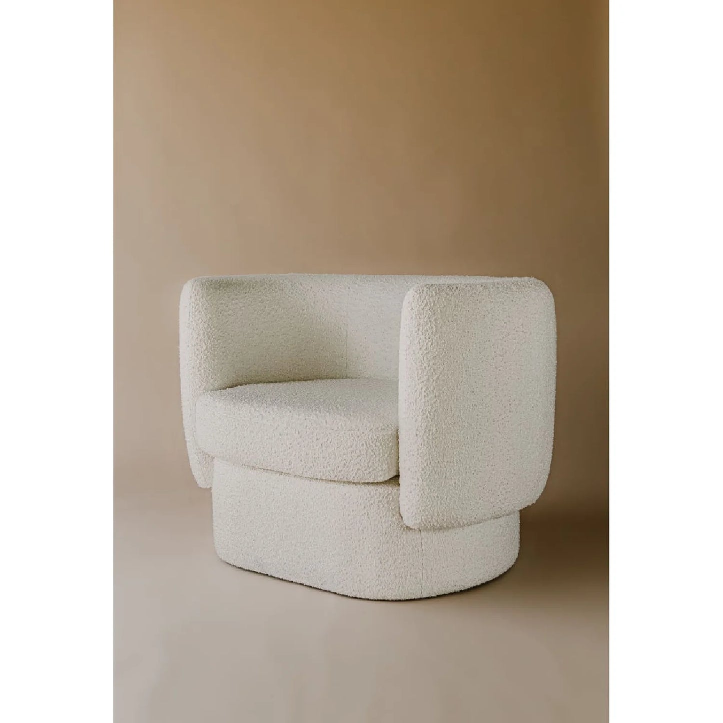 Luxury Curved Fabric Lounge Chair European Style for Villa