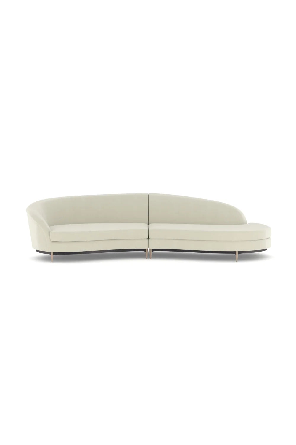 Luxury Curved Fabric Modular Sectional Sofa Modern Italian Style for Villa
