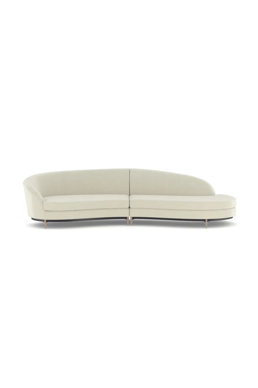 Luxury Curved Fabric Modular Sectional Sofa Modern Italian Style for Villa