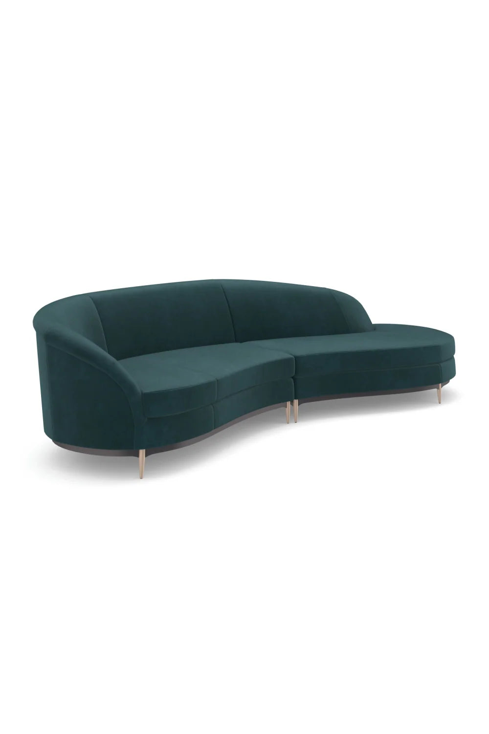 Luxury Curved Fabric Modular Sectional Sofa Modern Italian Style for Villa
