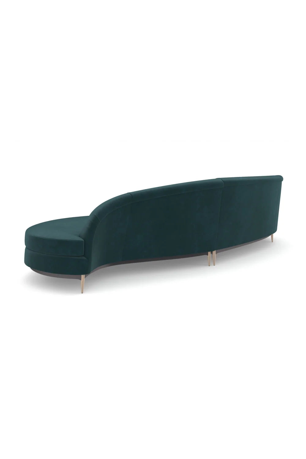 Luxury Curved Fabric Modular Sectional Sofa Modern Italian Style for Villa