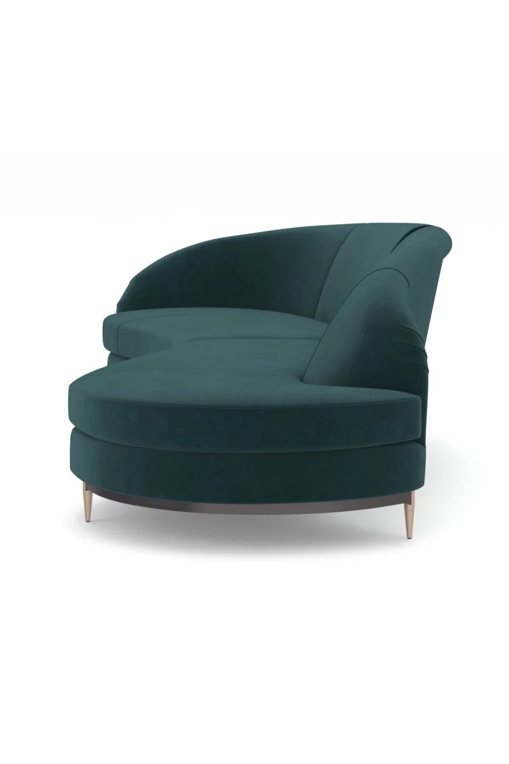 Luxury Curved Fabric Modular Sectional Sofa Modern Italian Style for Villa