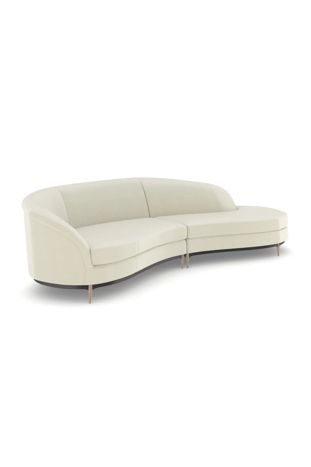 Luxury Curved Fabric Modular Sectional Sofa Modern Italian Style for Villa