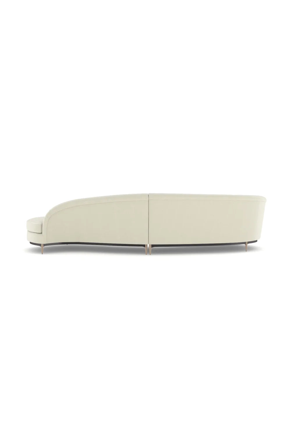 Luxury Curved Fabric Modular Sectional Sofa Modern Italian Style for Villa